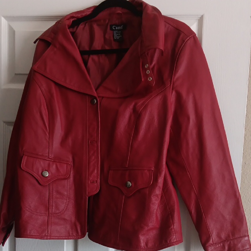 Cami Red Leather Women's Jacket